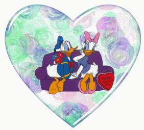 Gif animé coeur Donald
